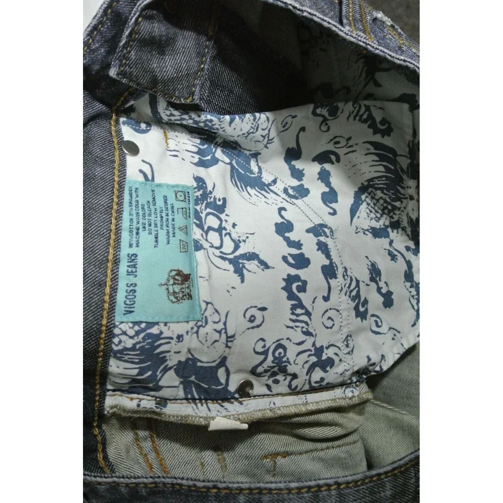 VIGOSS Size15/16 Blue Jeans Stretch LONG Bermuda Shorts 36